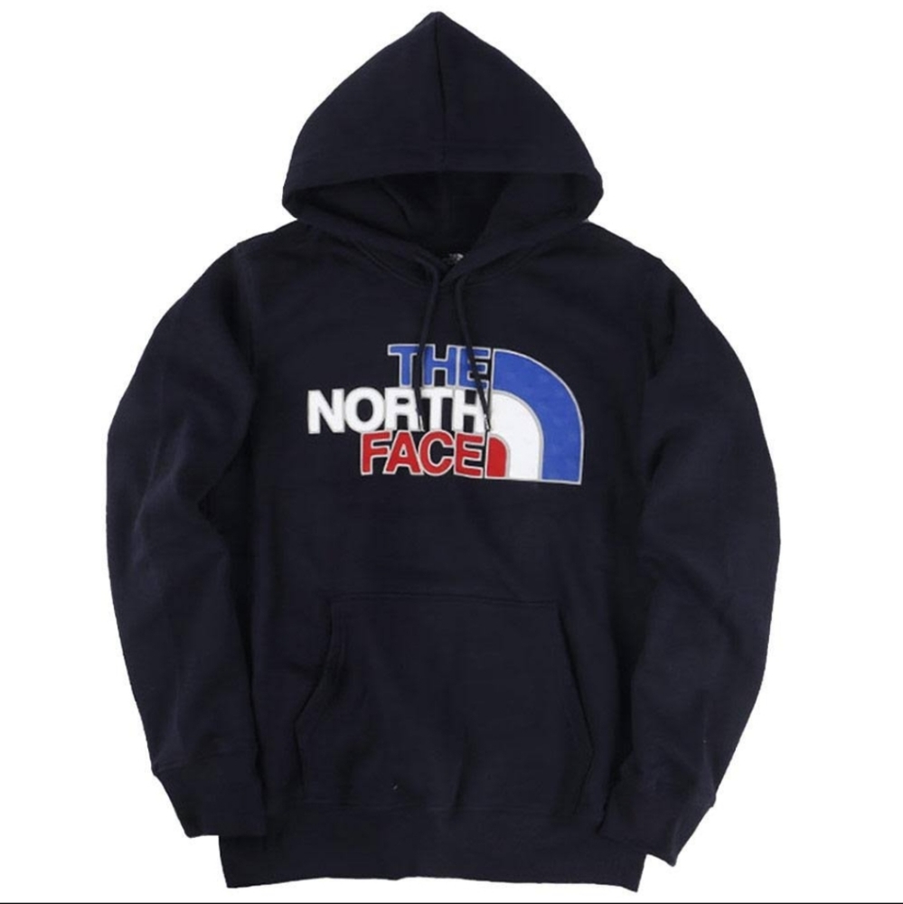 The North Face Women's Size XL Hoodie Red White Blue Pullover